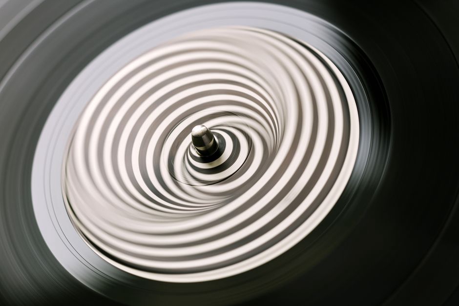 Colorful abstract patterns representing sound waves