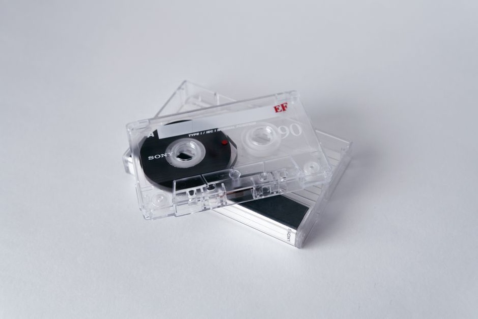 Hand-labeled cassette tape reading Release 2