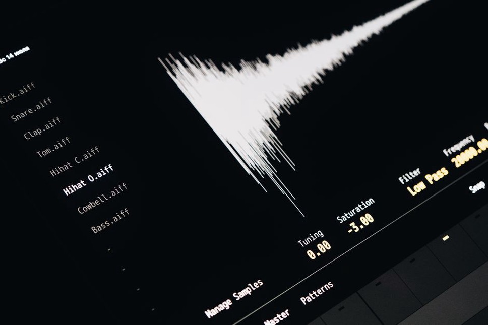 numeric WAV filenames in a folder on a laptop screen