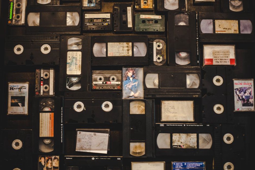 hand-dubbed cassette with horror-themed cover art