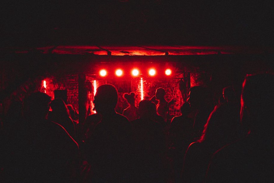 Crowd at an underground music festival in Japan