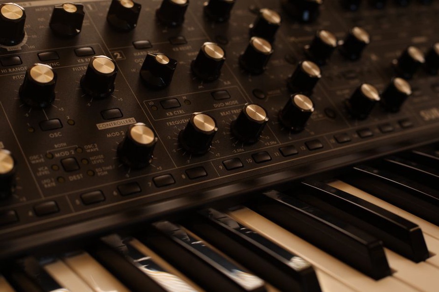 Close-up of noise music equipment setup