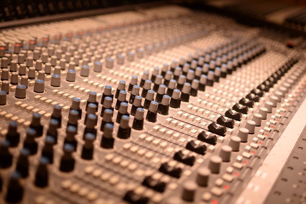 Faders set for a restrained recording session