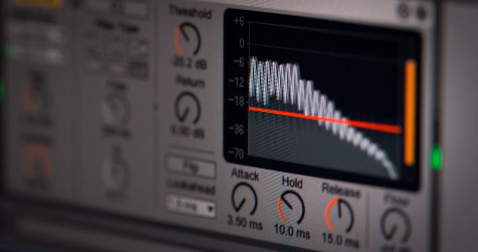 Tape playback beside a changing audio waveform