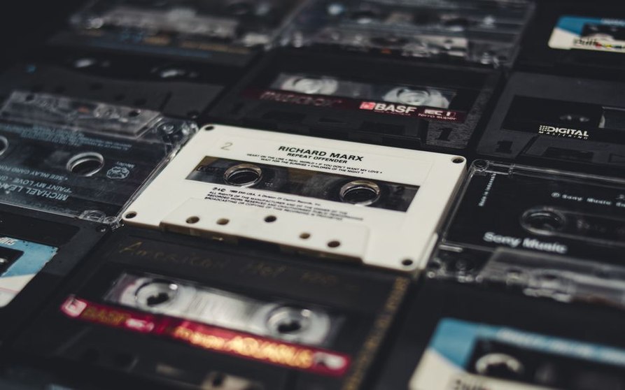 A tape and recorder ready for playback