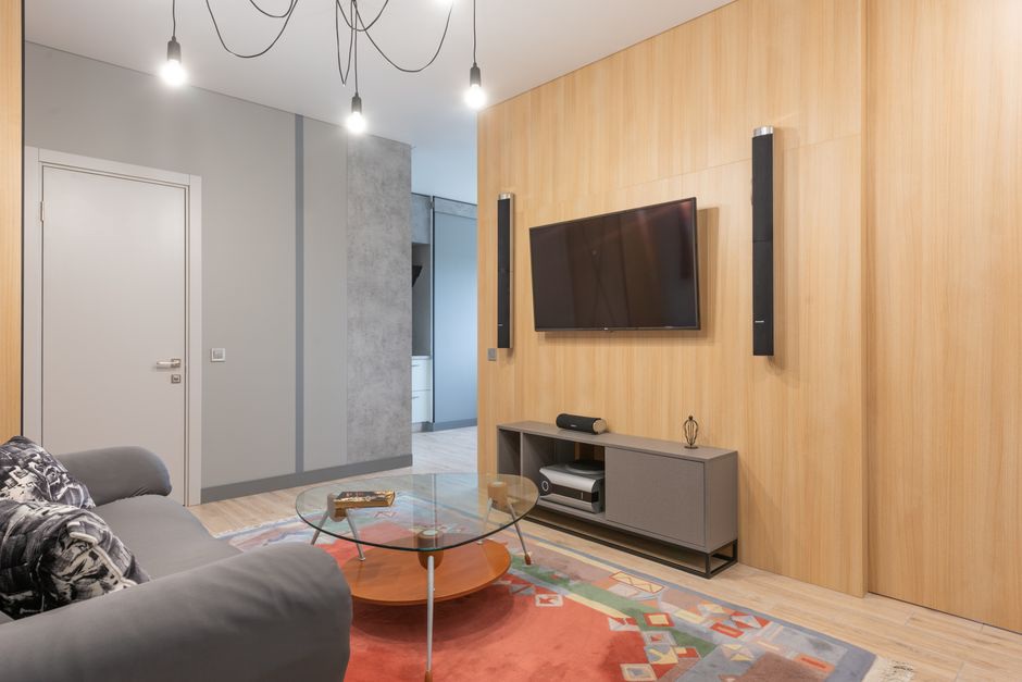 Soft daylight falls across an empty listening room